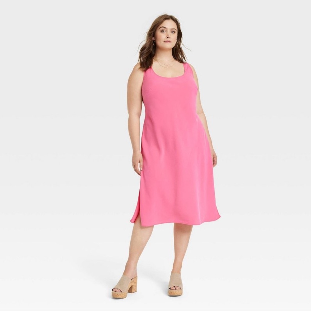 Women's Midi Slip Dress - Universal Thread PINK